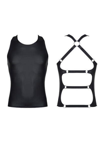 RFP Crossdresser Tanktop aus Öko-Leder im Wetlook