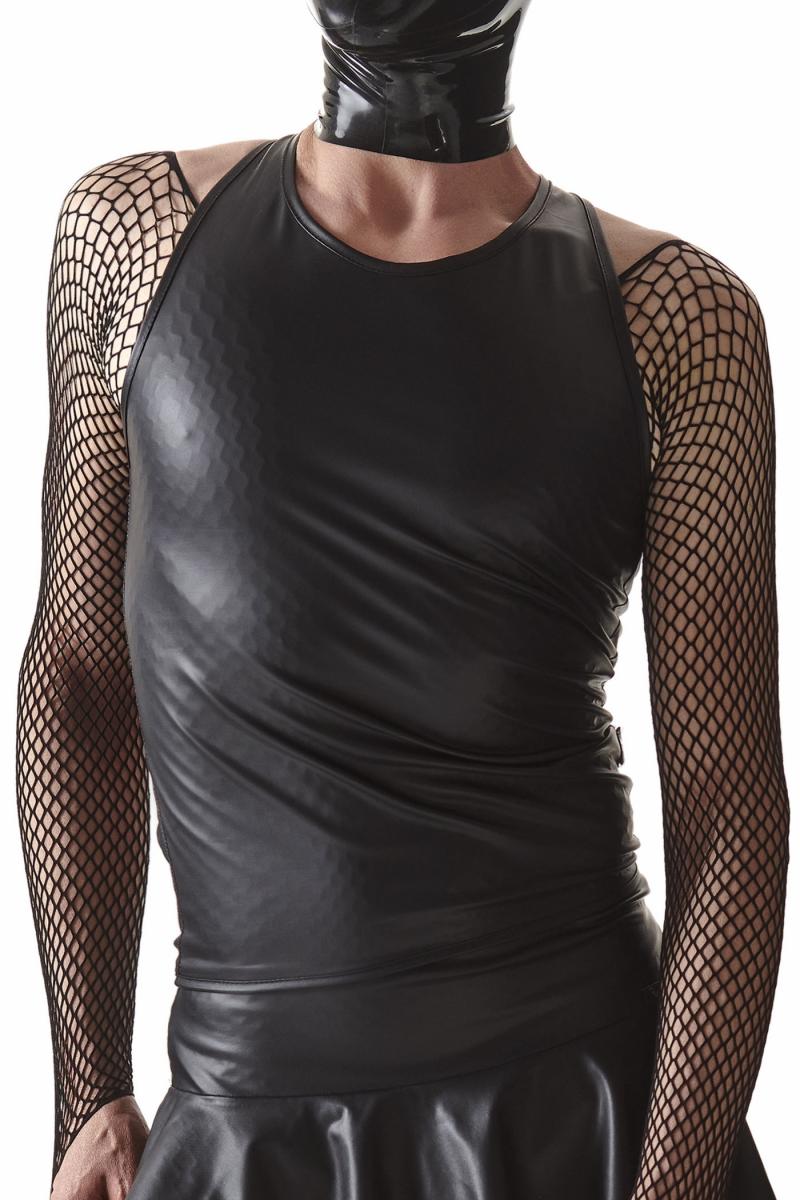 RFP Crossdresser Tanktop aus Öko-Leder im Wetlook