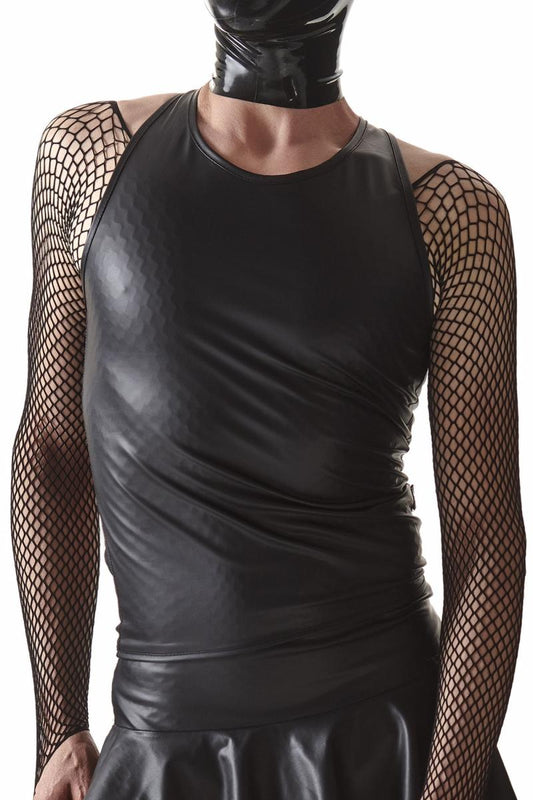 RFP Crossdresser Tanktop aus Öko-Leder im Wetlook