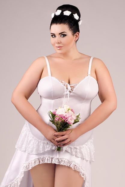 Sexy Wetlook-Korsettkleid in Übergröße