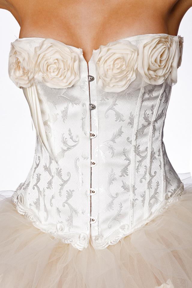 Sexy Burlesque corset cream