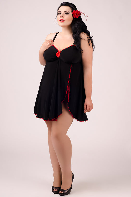 Sexy Plus Size Rose Dress