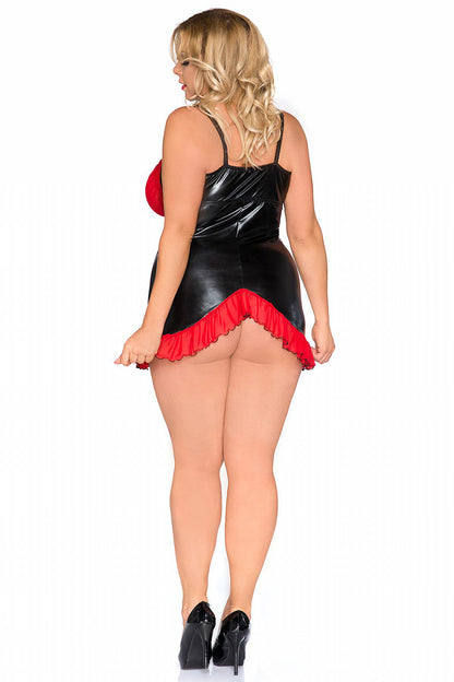 Sexy Chemise mit offenem BH in Übergröße