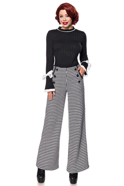 Vintage Inspired hoge taille broek met bretels