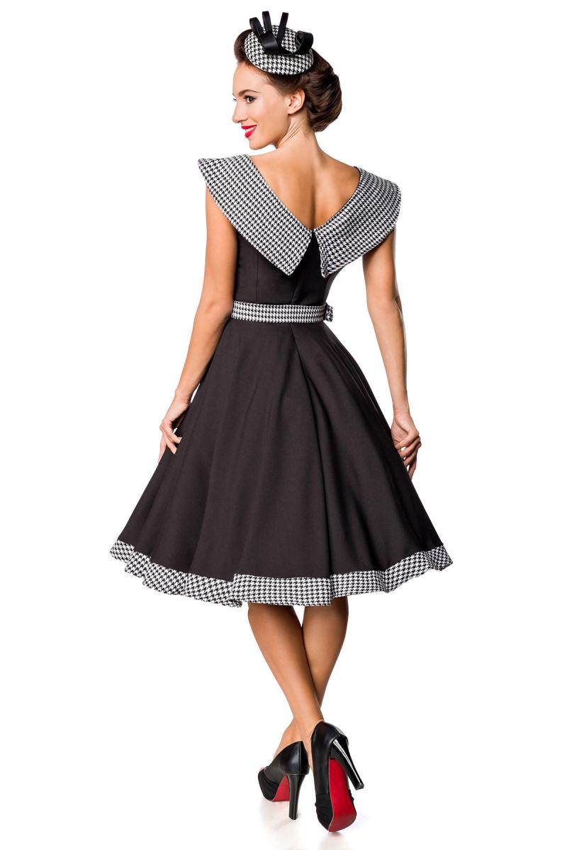 50\'s vintage peter pan kraag jurk met gingham detail