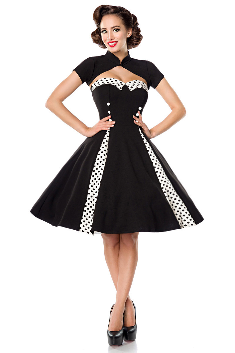 Tussen kraam Weggelaten 50'S Rockabilly vintage jurk, polkadot vintage jurken, vintage kleding