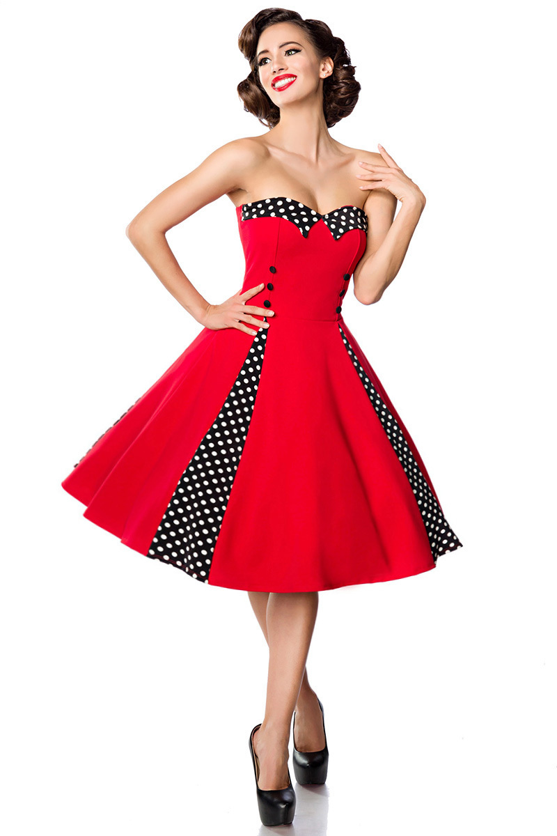 reptielen Word gek Eik 50'S Rockabilly vintage jurk, polkadot vintage jurken, vintage kleding