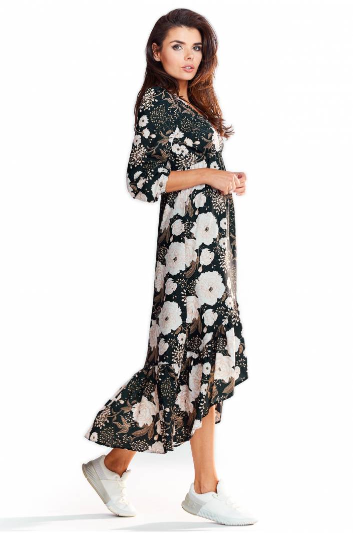 Bohemian mullet jurk in floral print