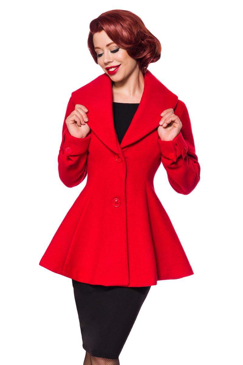 Klassiek 50s stijl coat in rood