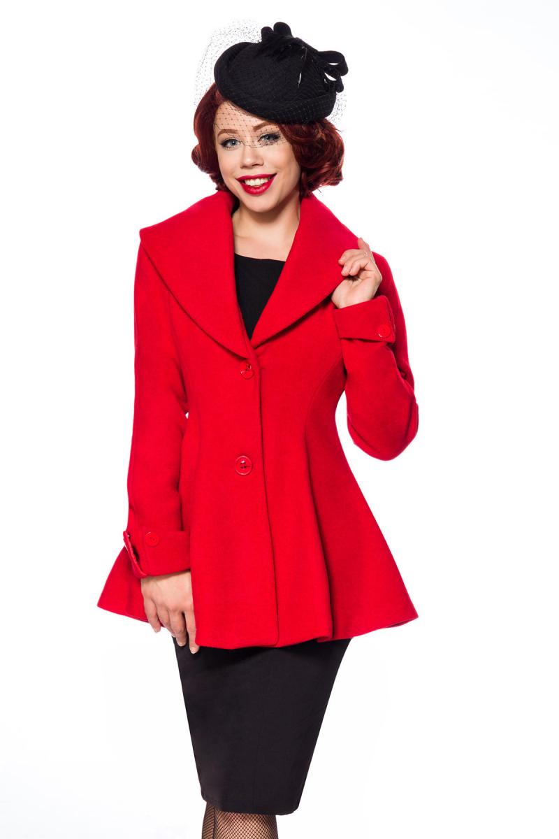 Klassiek 50s stijl coat in rood