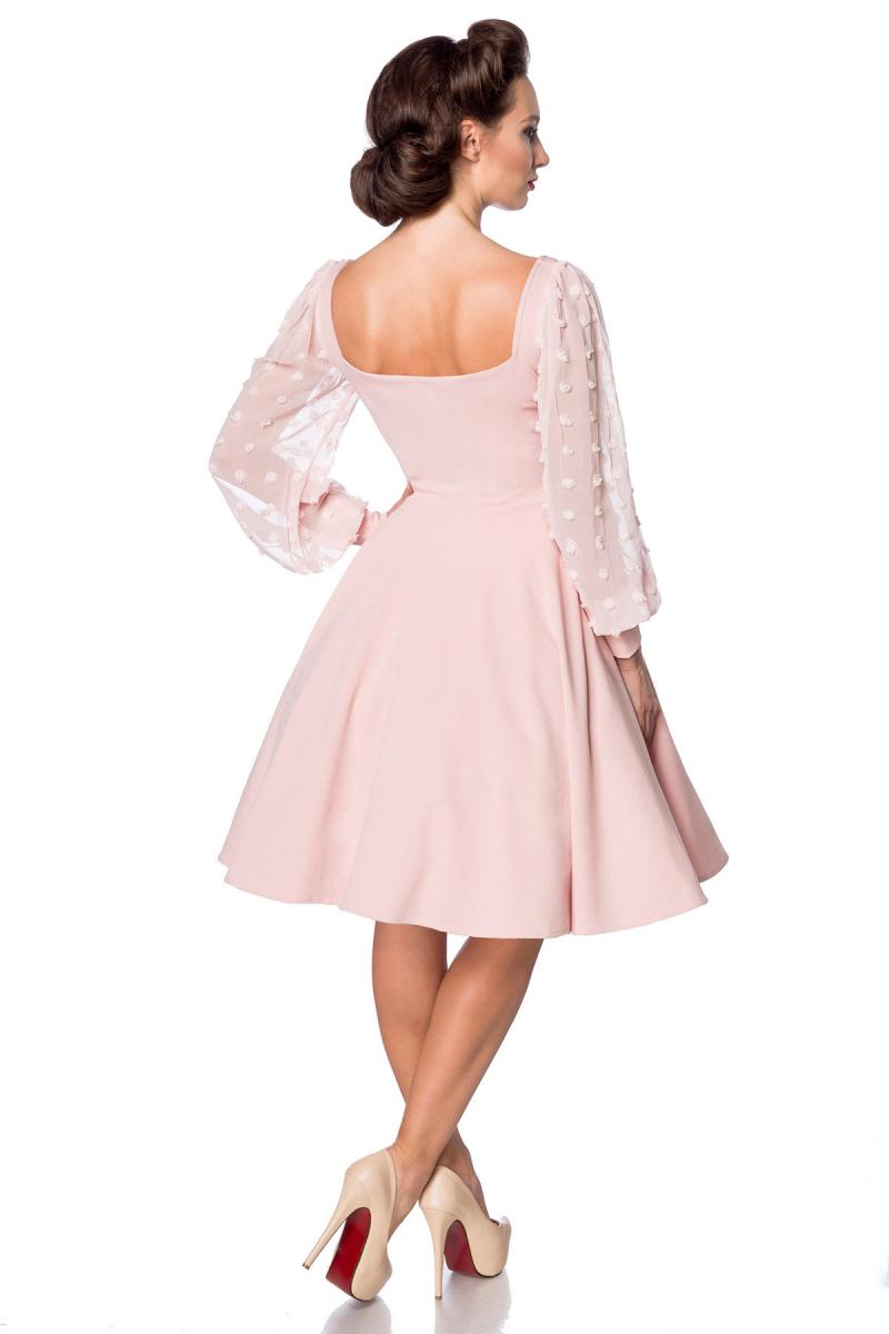 Klassique uitlopende vintage jurk pink