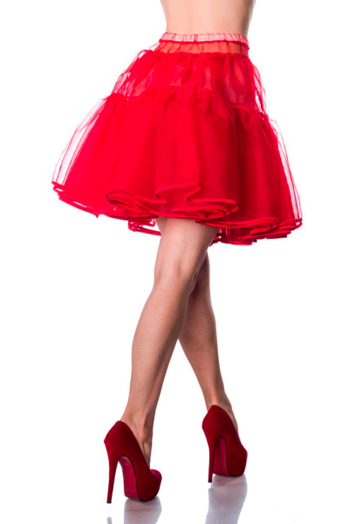 Korte puffy petticoat rood