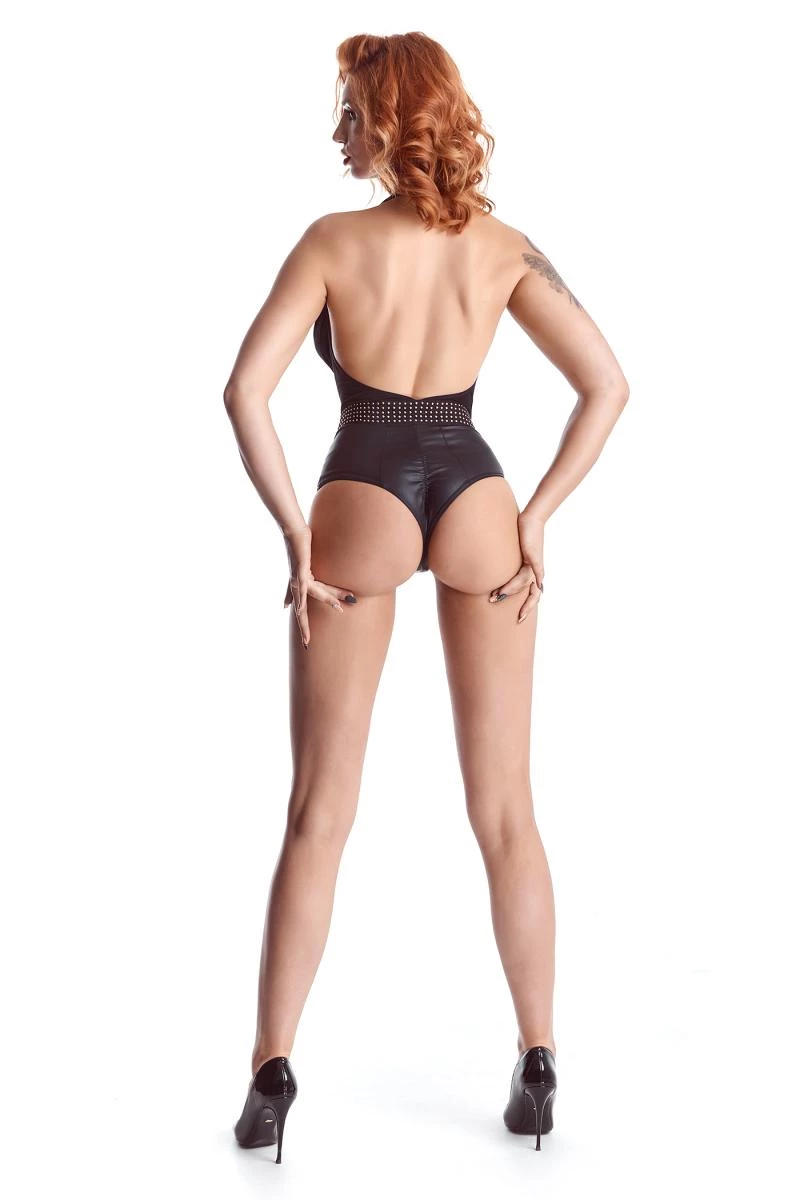 Sexy bodysuit met watervalhals