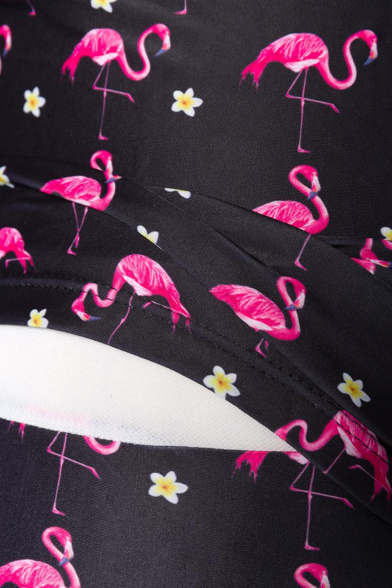 Vintage badpak met flamingo pattern
