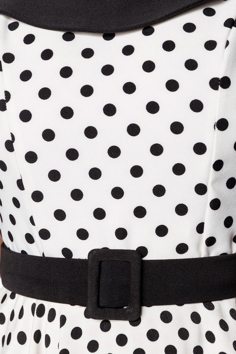 Vintage polka dot jurkje met kraag