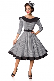 50\'s gingham 3/4 mouwen swing jurk Angie