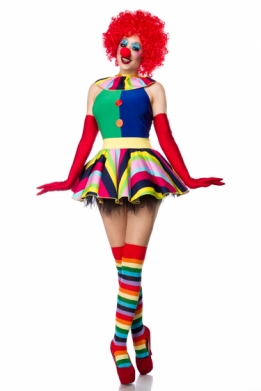 Dames clown kostuum set