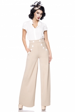 Vintage hoge taille broek beige