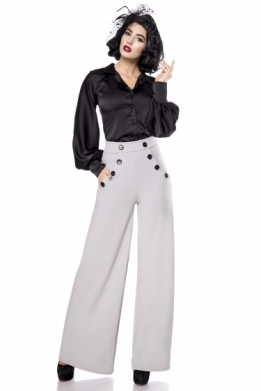 Vintage hoge taille broek grijs