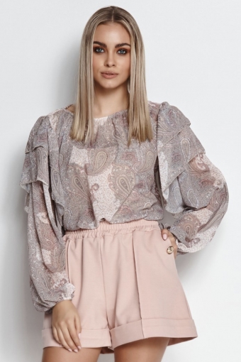 Chiffon blouse Jacquard paisley
