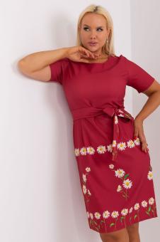 Grote maten jurk Madeliene rood