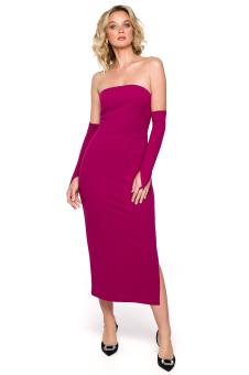 Halflange bandeau-jurk lotus
