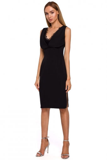 Mouwloze Sheath cocktailjurk zwart