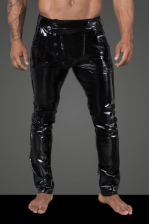 Rebellious heren glanzende lak broek