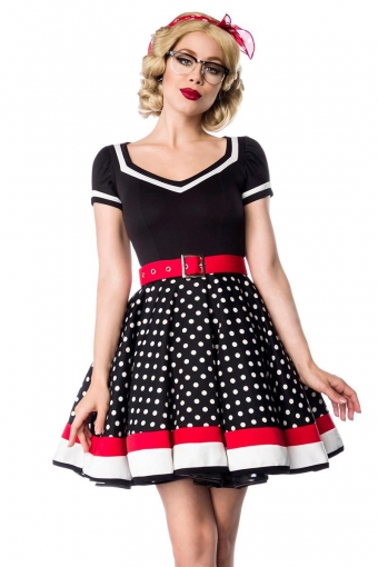 Retro jurk in marine-stijl