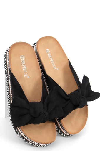 Slippers met geknoopte band black