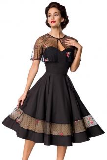 Vintage strapless jurkje met tule bolero