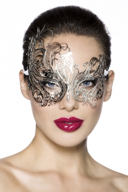 Chique Filigraan Metal Mask Silver