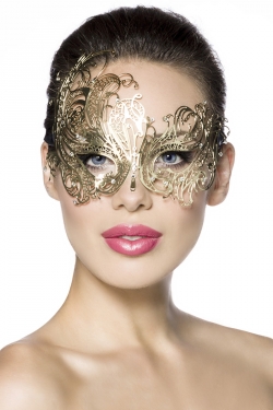 Chique Filigraan Metal Masker Goud