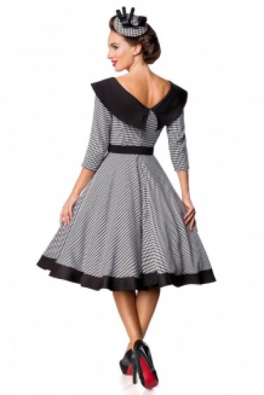 50\'s gingham 3/4 mouwen swing jurk Angie