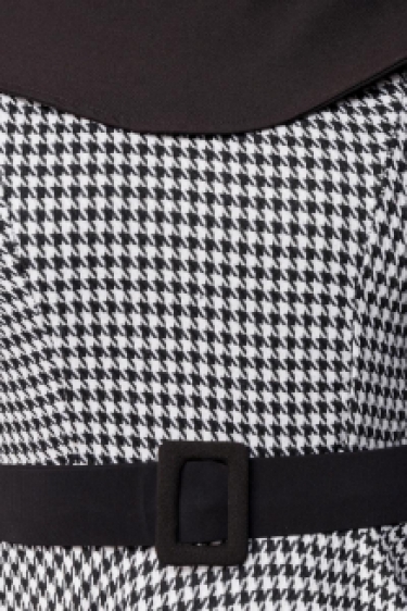 50\'s gingham 3/4 mouwen swing jurk Angie