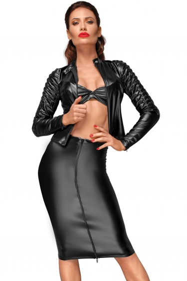 Decadence wetlook biker jasje