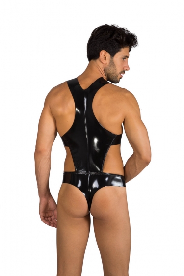 Heren zwarte lak body met cutouts van Eros Veneziani