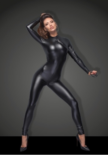 Powerwetlook catsuit van Bitch collectie Noir Handmade