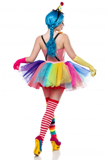 Speels clownmeisje kostuum