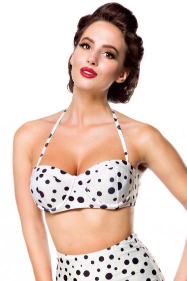 Vintage retro bikini top met polka dot