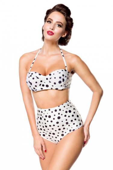 Vintage retro bikini top met polka dot