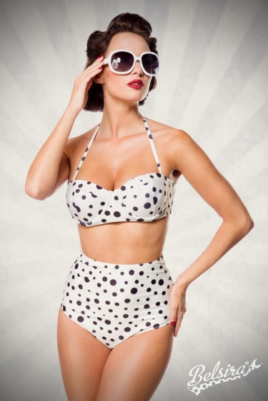 Vintage retro zwembroek met polka dot