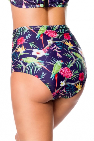 Vintage retro zwembroek met tropical pattern