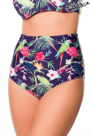 Vintage retro zwembroek met tropical pattern