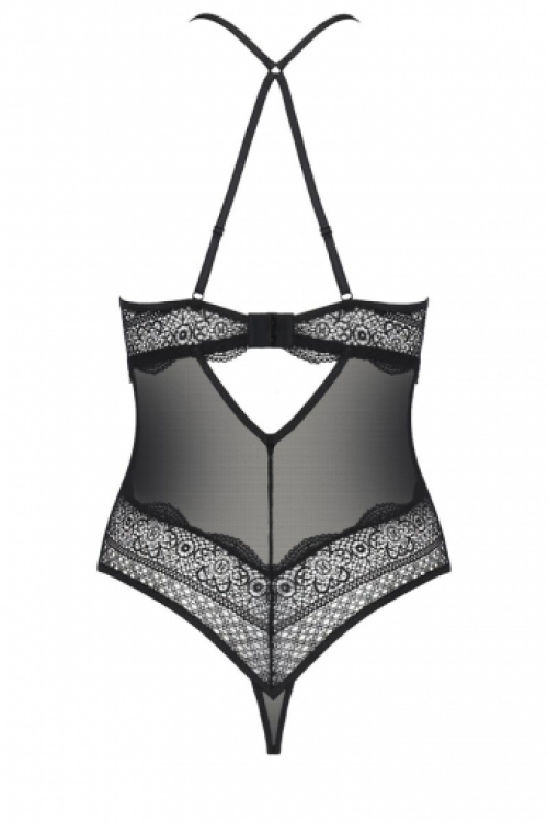 Beugelcups bodysuit van Chantilly kant