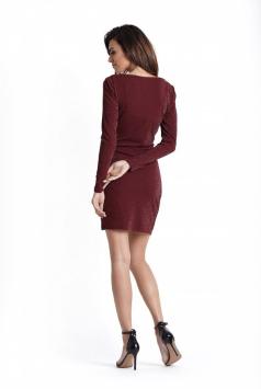 Bodycon mini overslagjurk bordo