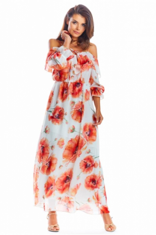 Bohemian maxi jurk in bloemenprint