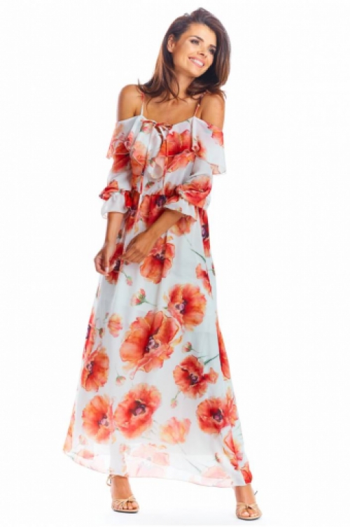 Bohemian maxi jurk in bloemenprint