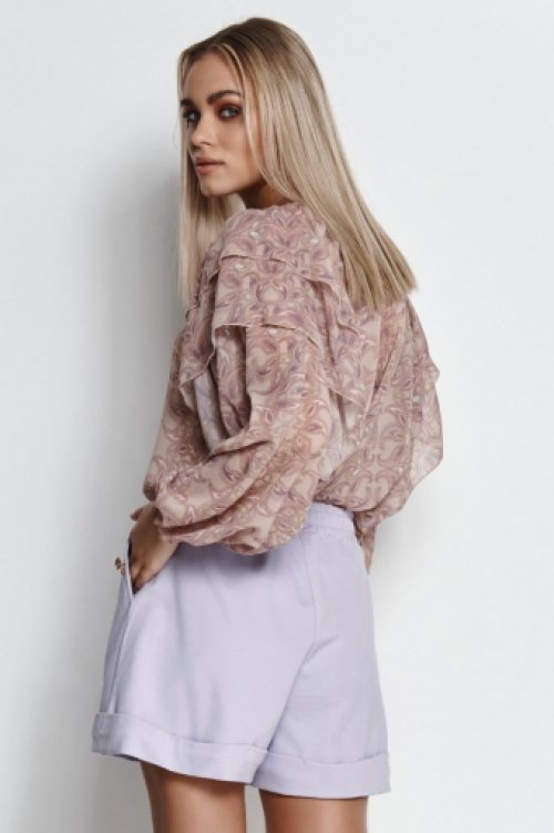 Chiffon blouse watercolor paisley