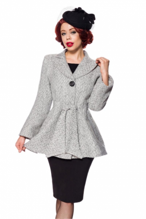 Elegante vintage stijl coat in tweed